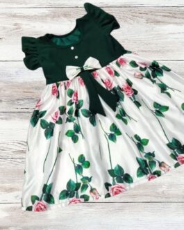 Green floral Baby Girls Dress