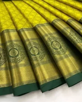 Woven Kanjivaram Silk Blend, Cotton Silk Sare